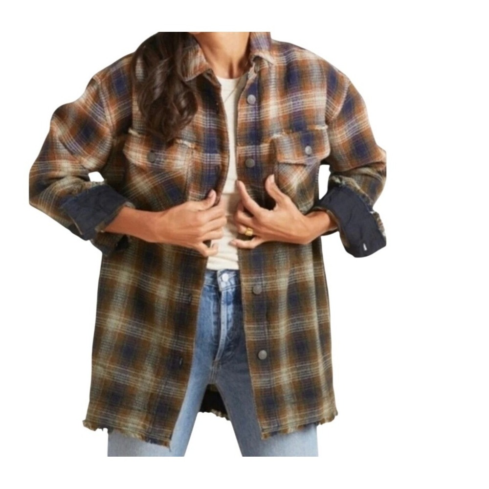 Free People We The Free Womens S Anneli Plaid Shirt Jacket Shacket